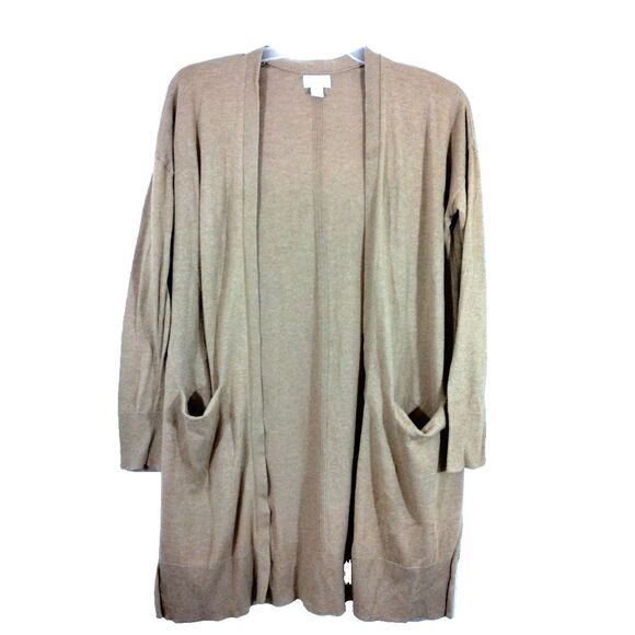 Old Navy Women's Large Open Front Cardigan Pockets Long Sleeve Side Slit Hem - Picture 1 of 6